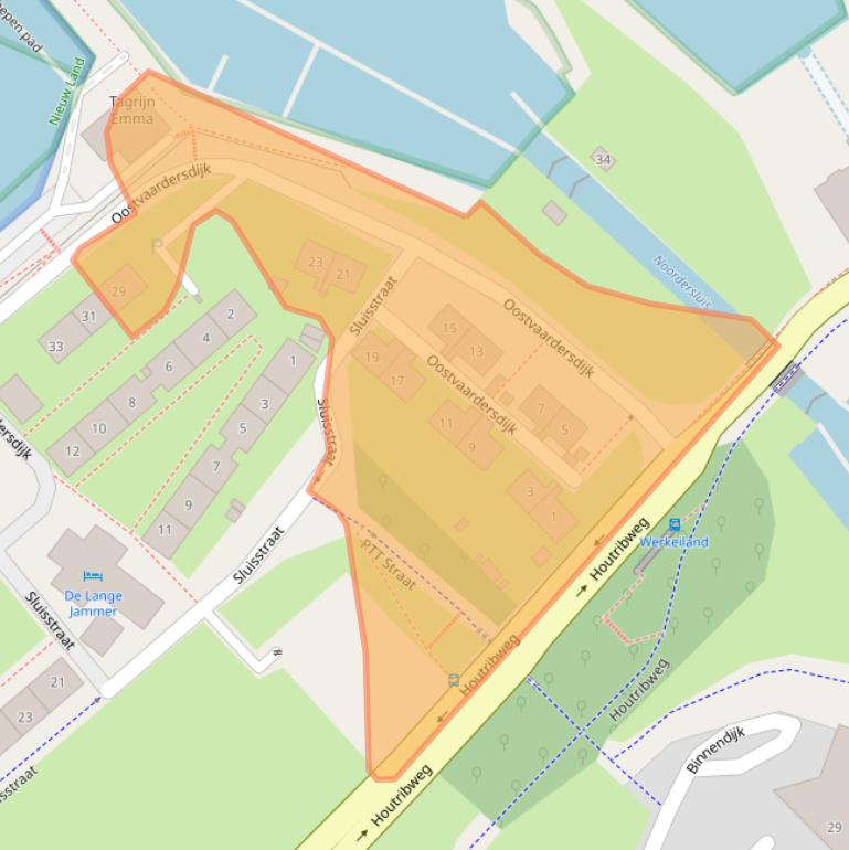 Kaart van postcodegebied 8244PA.