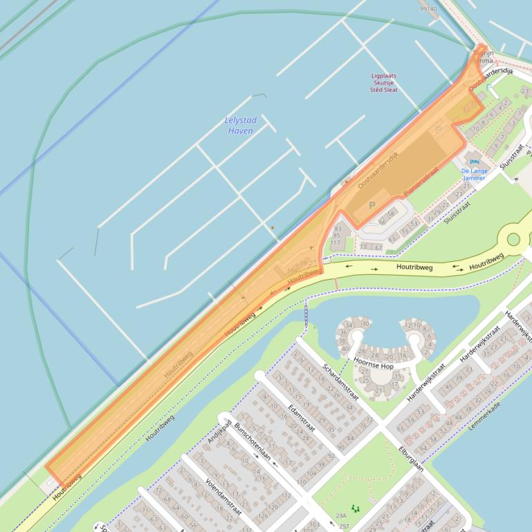 Kaart van postcodegebied 8244PB.