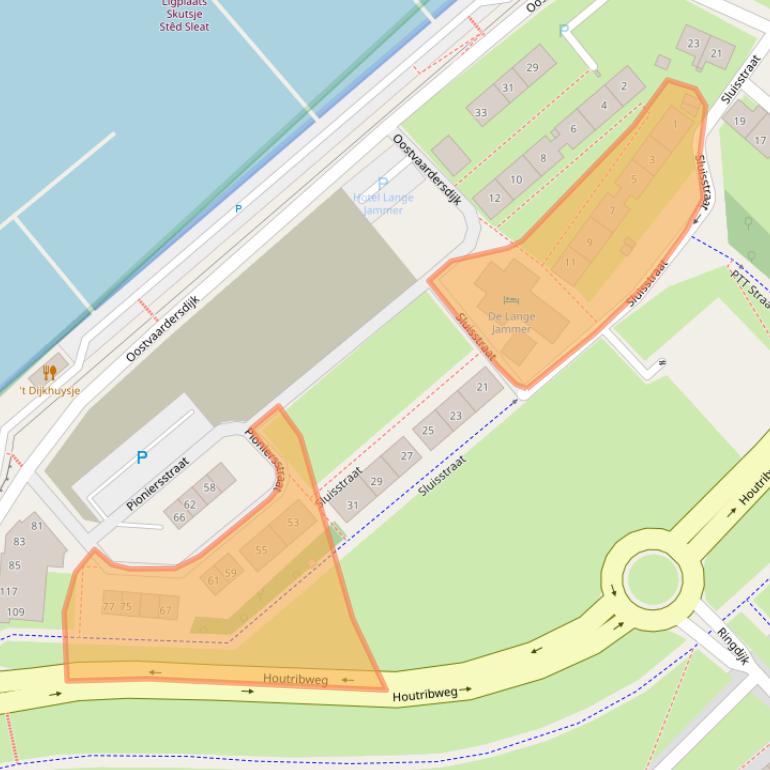 Kaart van postcodegebied 8244PD.