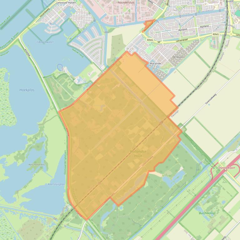 Kaart van postcodegebied 8245AA.