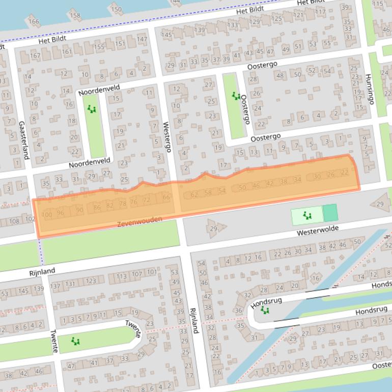Kaart van postcodegebied 8245CC.