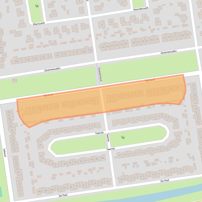 Kaart van postcodegebied 8245CT.