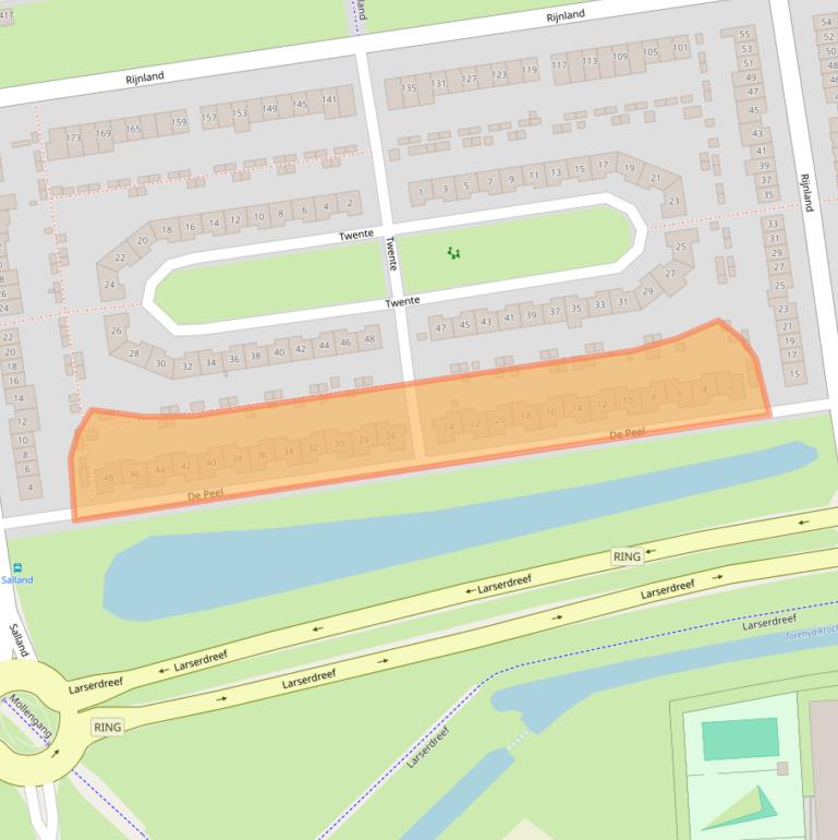 Kaart van postcodegebied 8245CX.