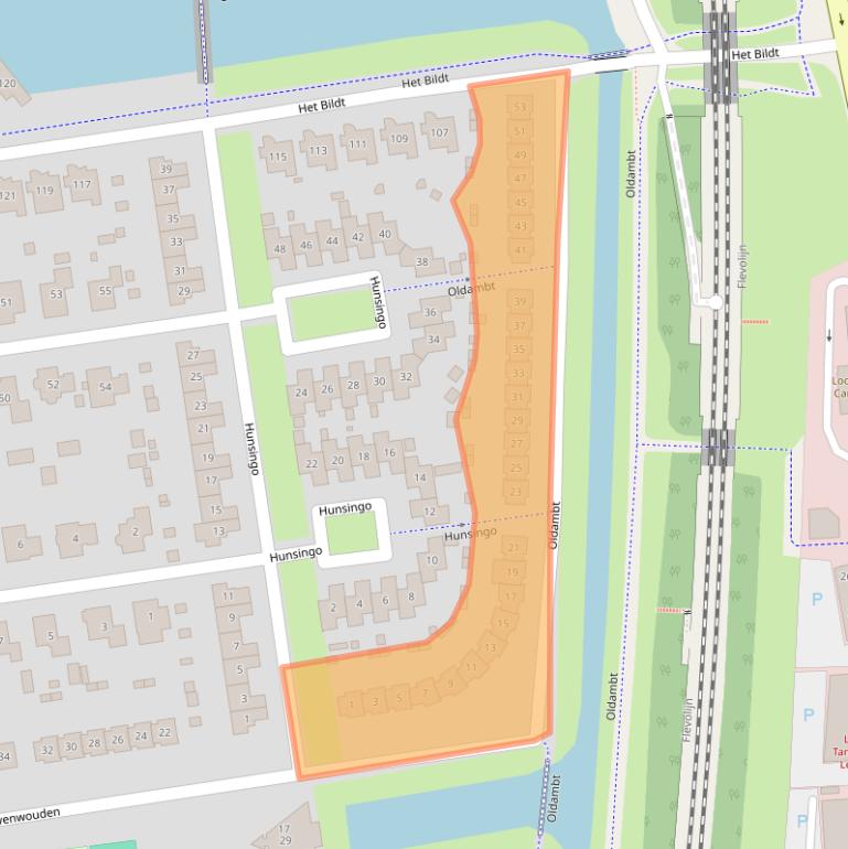 Kaart van postcodegebied 8245DC.