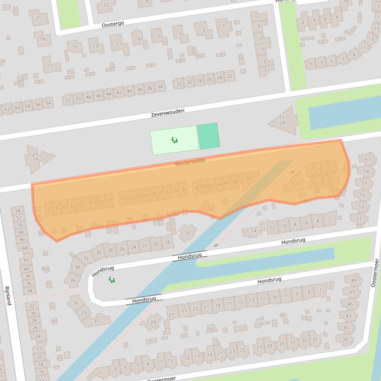 Kaart van postcodegebied 8245DD.