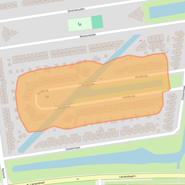 Kaart van postcodegebied 8245DE.