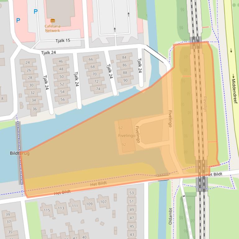 Kaart van postcodegebied 8245DJ.