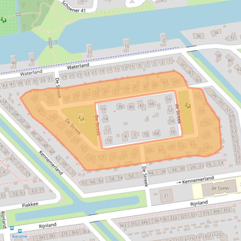 Kaart van postcodegebied 8245EA.