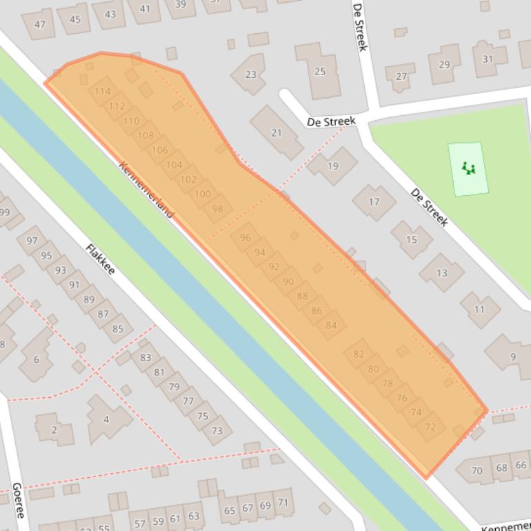 Kaart van postcodegebied 8245EC.