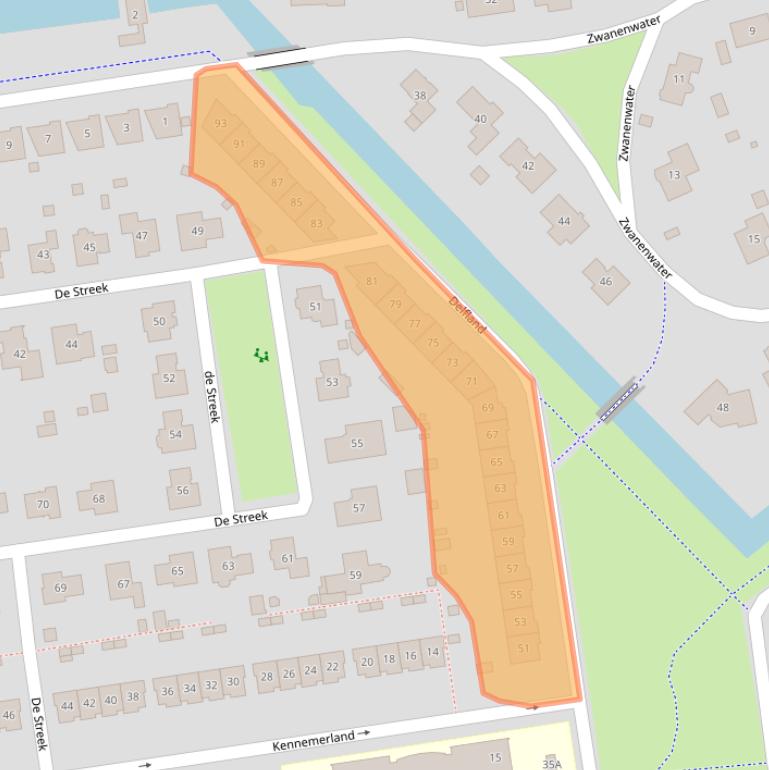 Kaart van postcodegebied 8245ED.