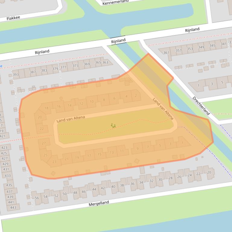 Kaart van postcodegebied 8245EN.