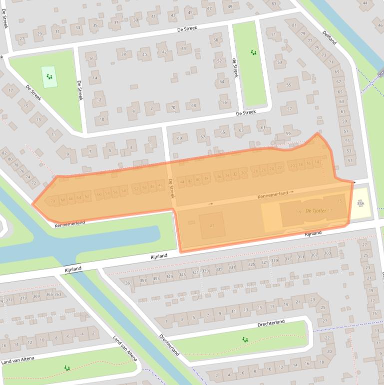 Kaart van postcodegebied 8245ER.