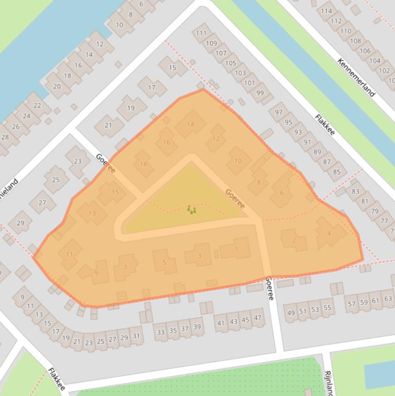 Kaart van postcodegebied 8245GA.