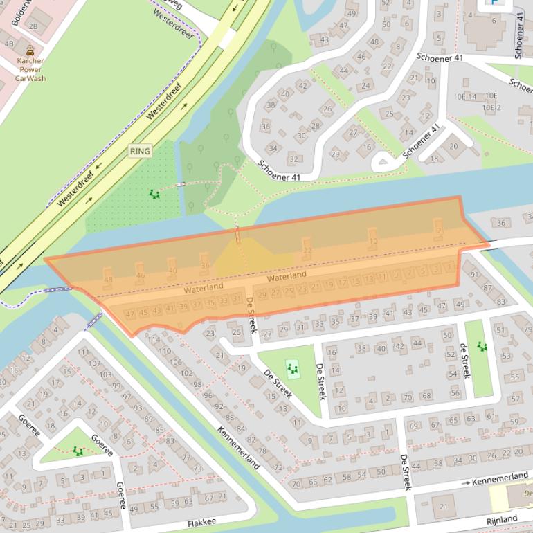 Kaart van postcodegebied 8245GG.