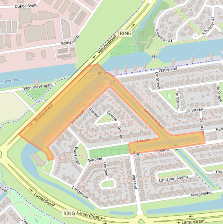 Kaart van postcodegebied 8245GH.