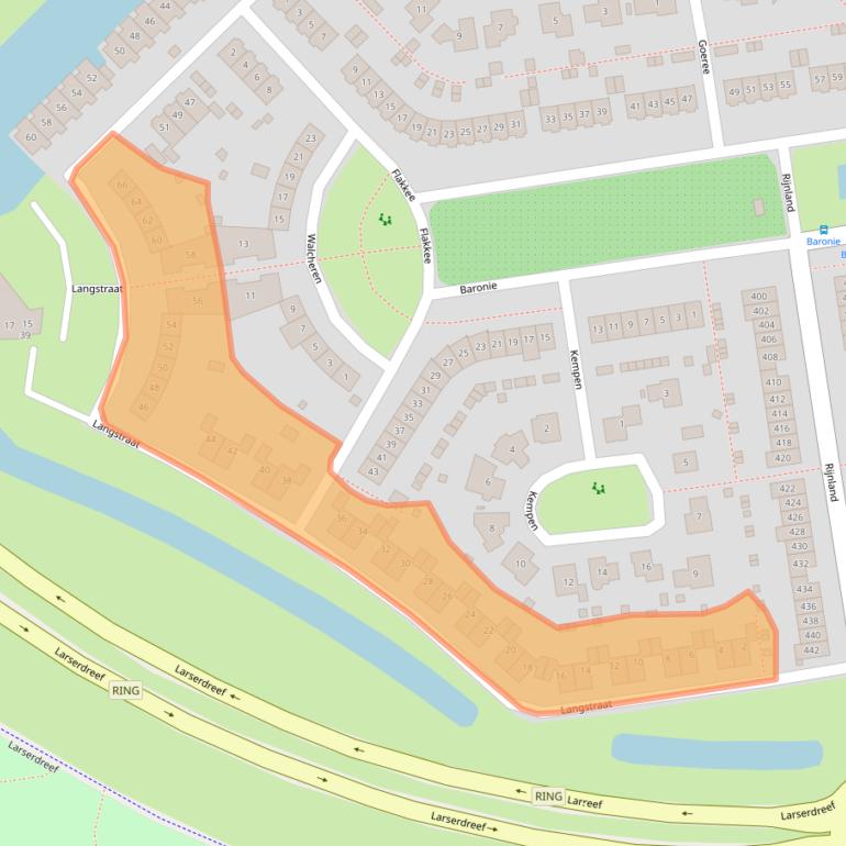 Kaart van postcodegebied 8245GJ.