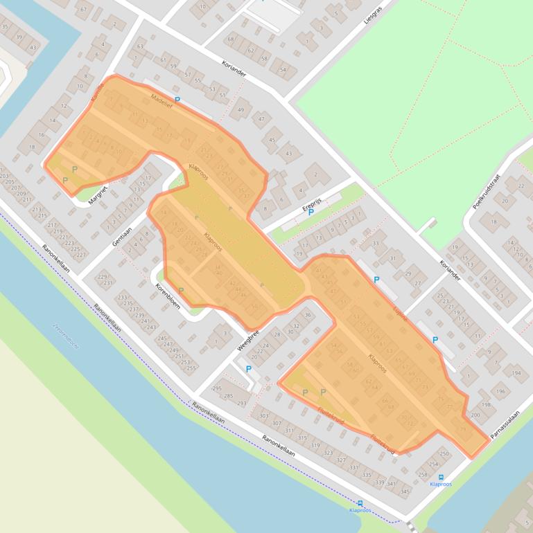 Kaart van postcodegebied 8245HB.