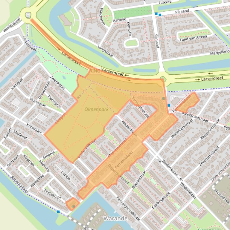 Kaart van postcodegebied 8245HD.