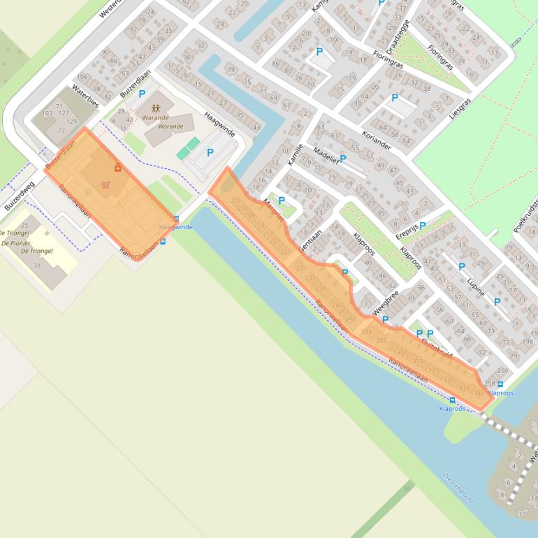 Kaart van postcodegebied 8245HE.