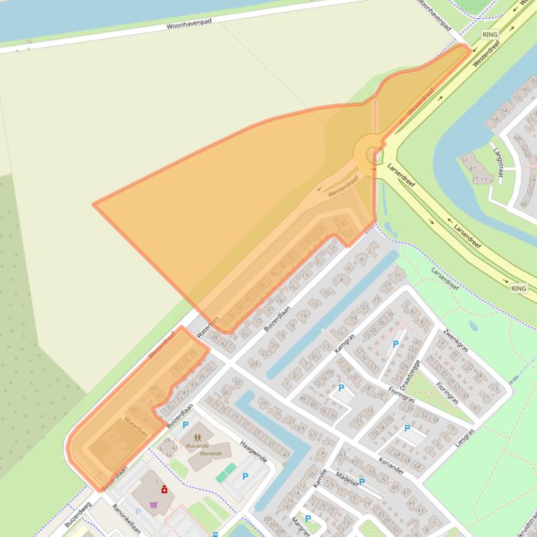 Kaart van postcodegebied 8245HN.