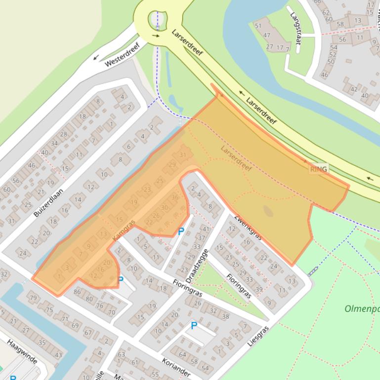 Kaart van postcodegebied 8245HR.