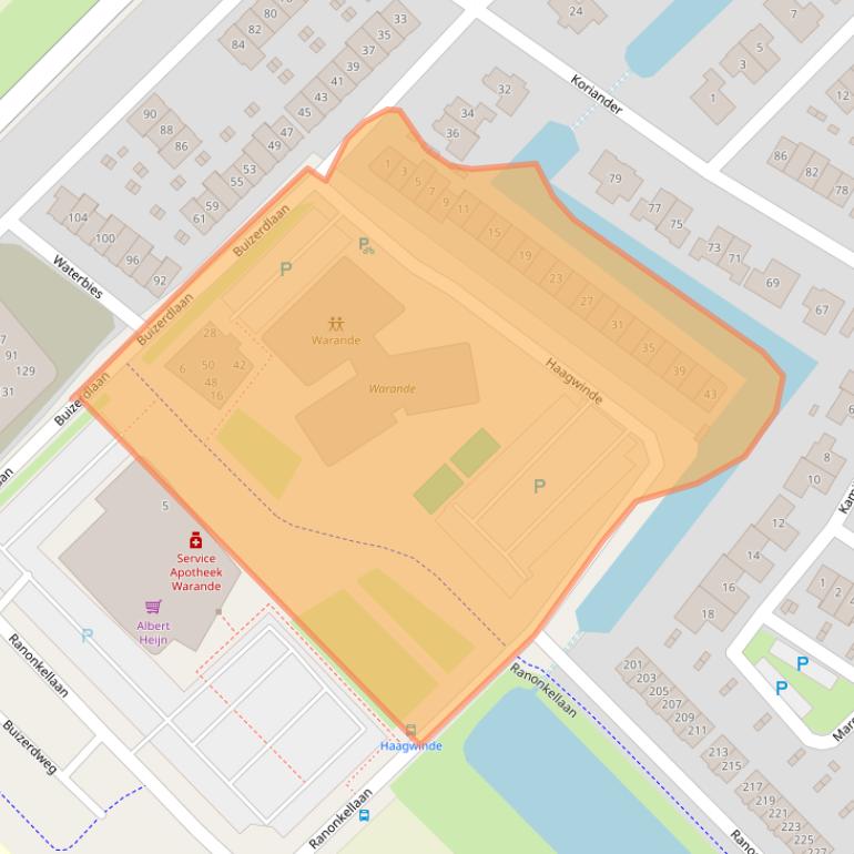 Kaart van postcodegebied 8245HW.