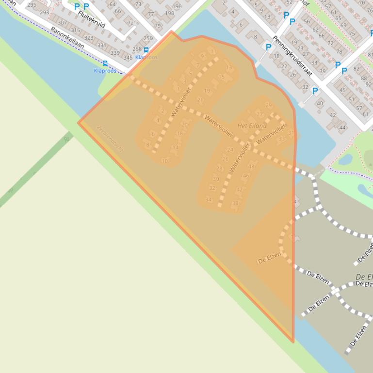 Kaart van postcodegebied 8245JH.