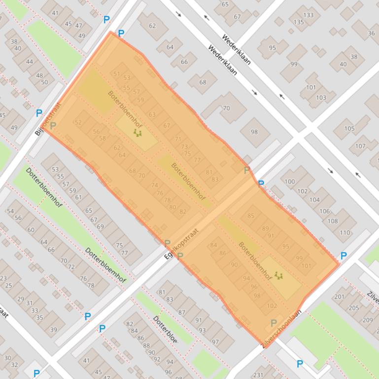 Kaart van postcodegebied 8245JJ.