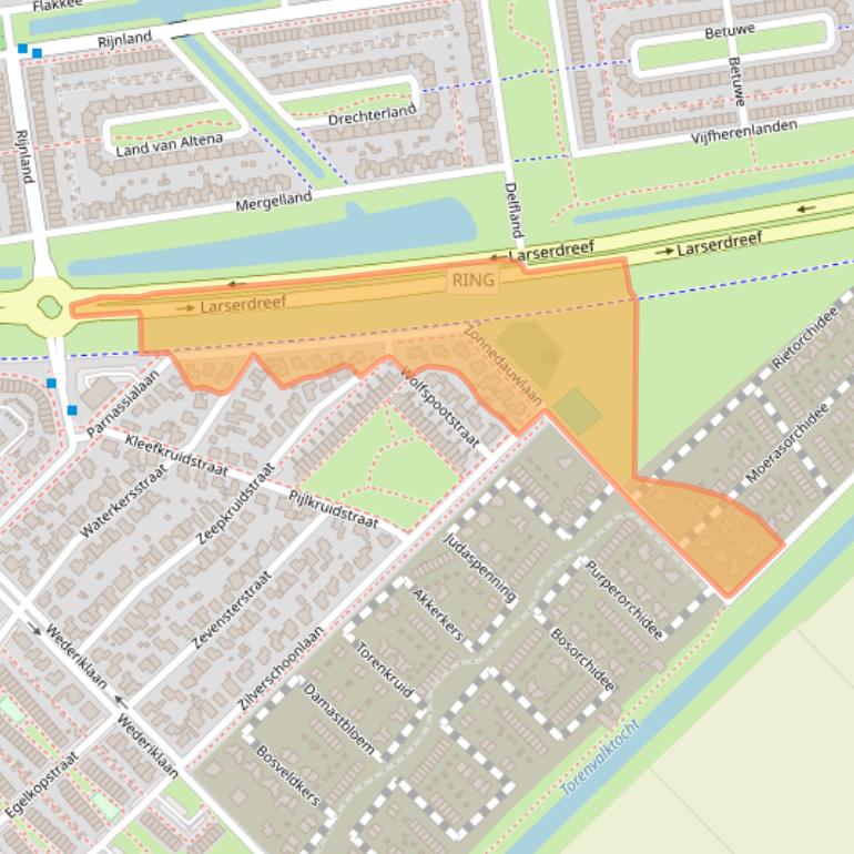 Kaart van postcodegebied 8245JT.