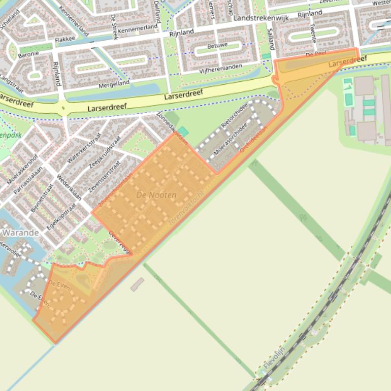 Kaart van postcodegebied 8245KA.