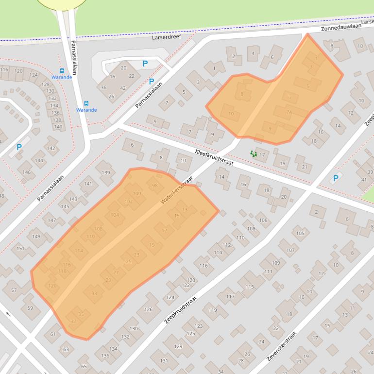 Kaart van postcodegebied 8245LC.