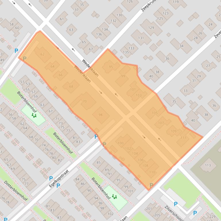 Kaart van postcodegebied 8245LD.