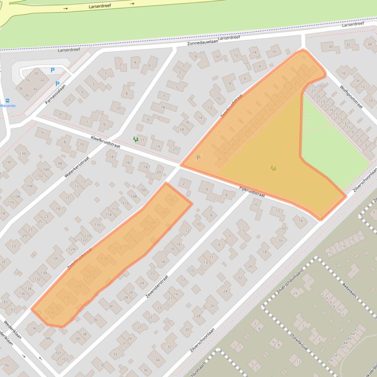Kaart van postcodegebied 8245LH.