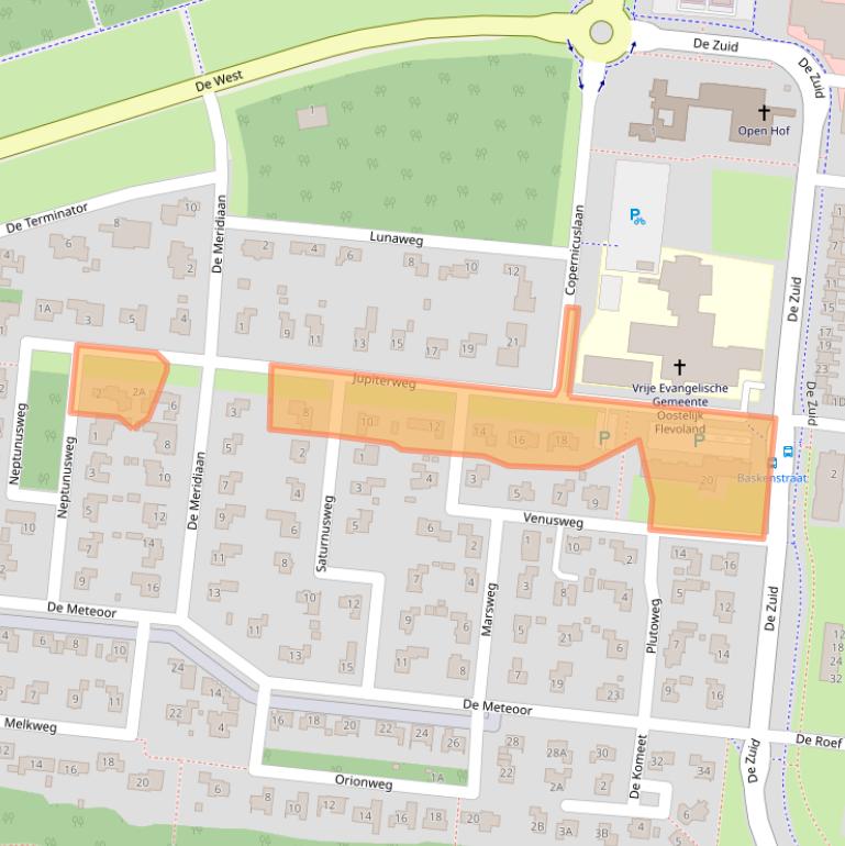 Kaart van postcodegebied 8251AX.