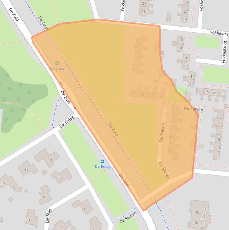 Kaart van postcodegebied 8251CA.