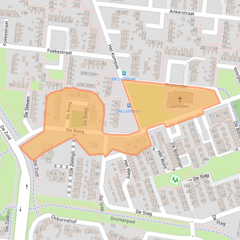 Kaart van postcodegebied 8251CB.