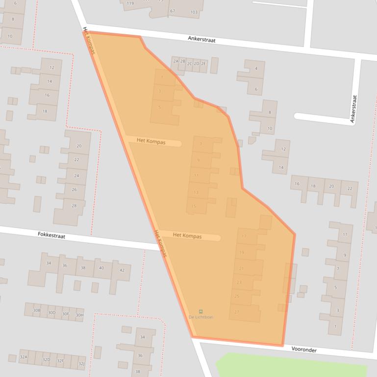 Kaart van postcodegebied 8251CD.