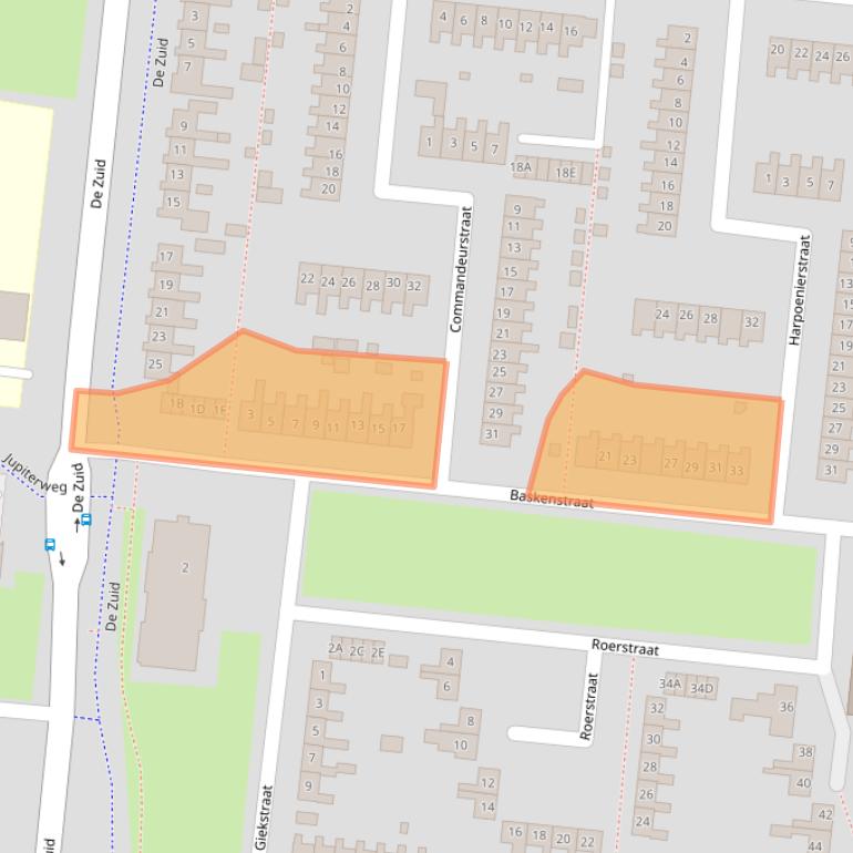 Kaart van postcodegebied 8251CJ.