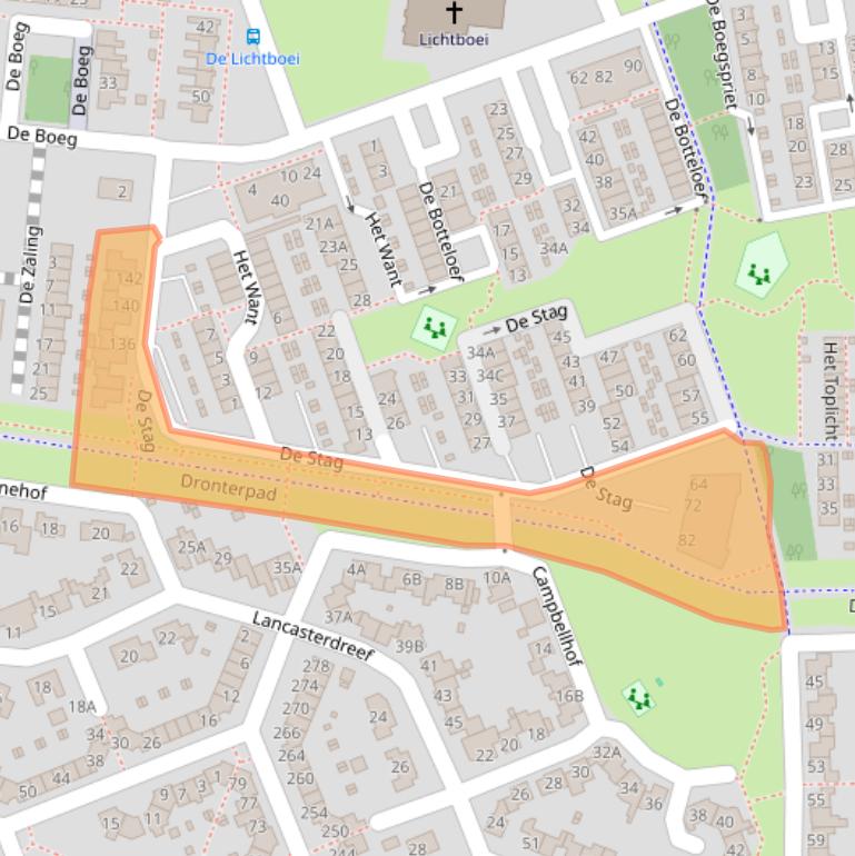 Kaart van postcodegebied 8251DT.