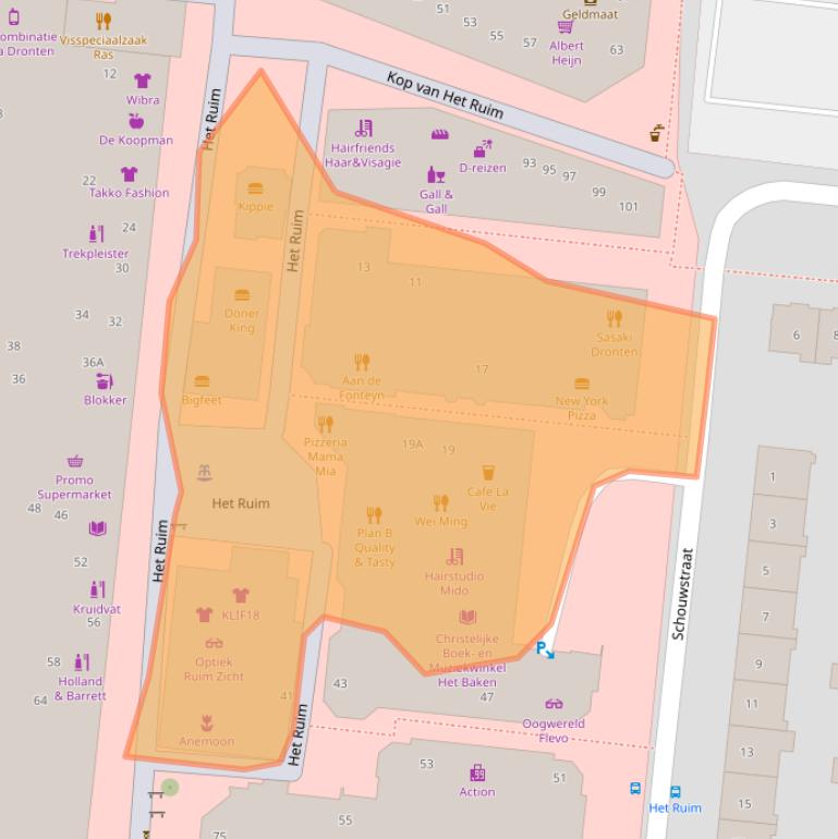 Kaart van postcodegebied 8251EL.