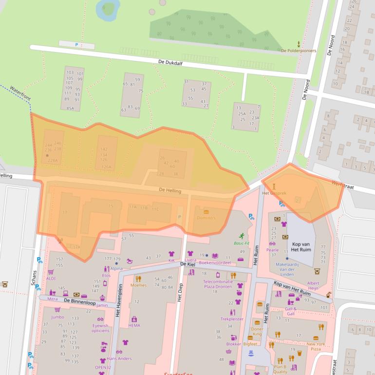 Kaart van postcodegebied 8251GH.