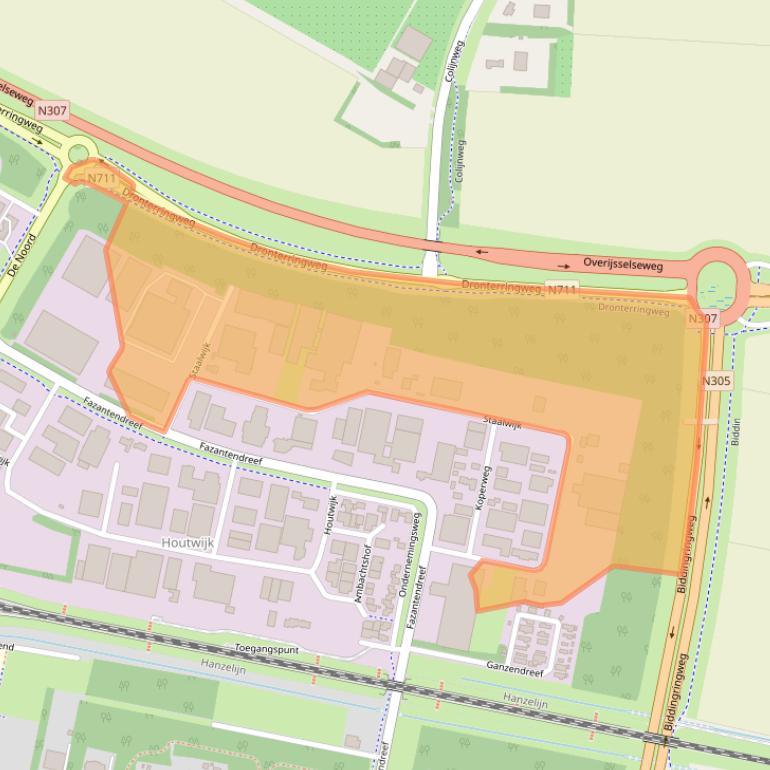 Kaart van postcodegebied 8251JP.