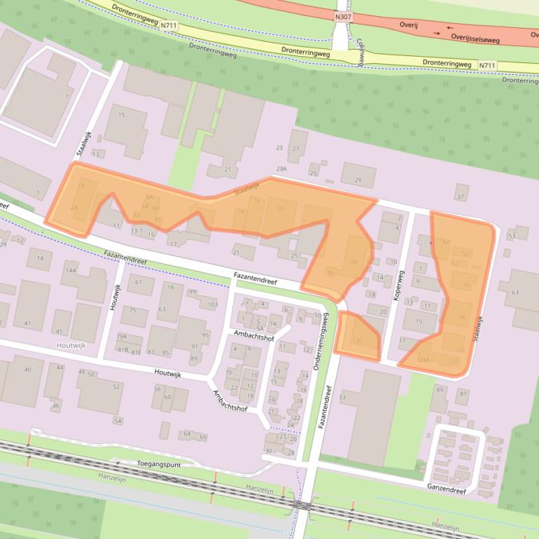 Kaart van postcodegebied 8251JX.