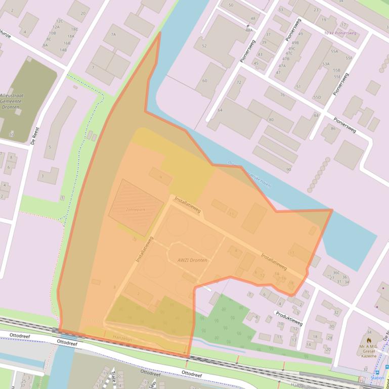 Kaart van postcodegebied 8251KM.