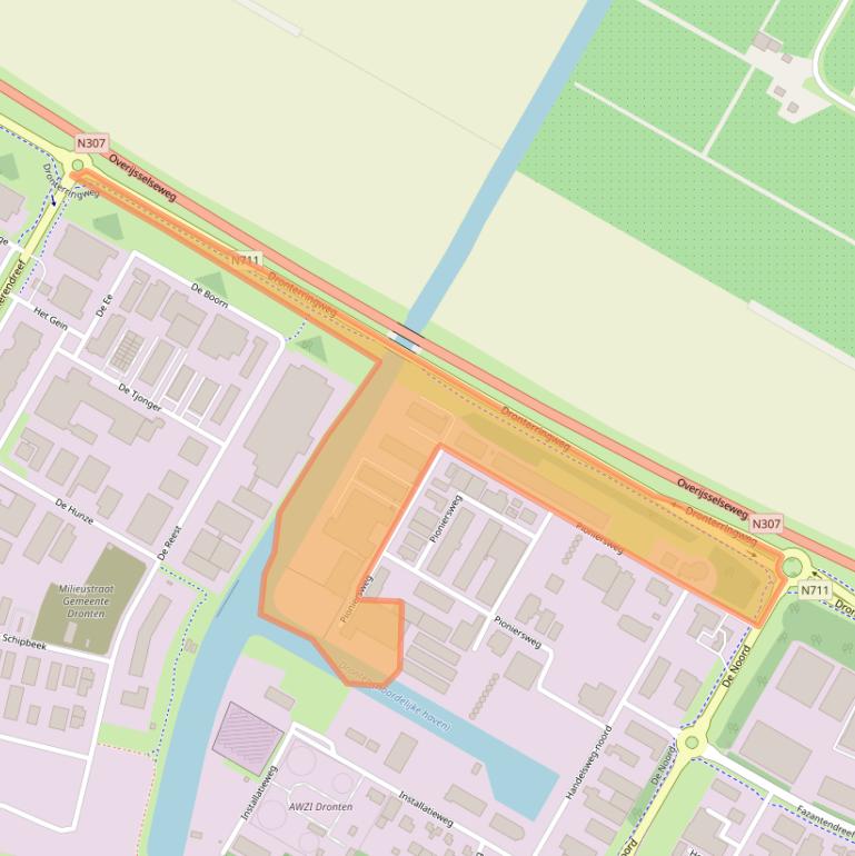 Kaart van postcodegebied 8251KN.