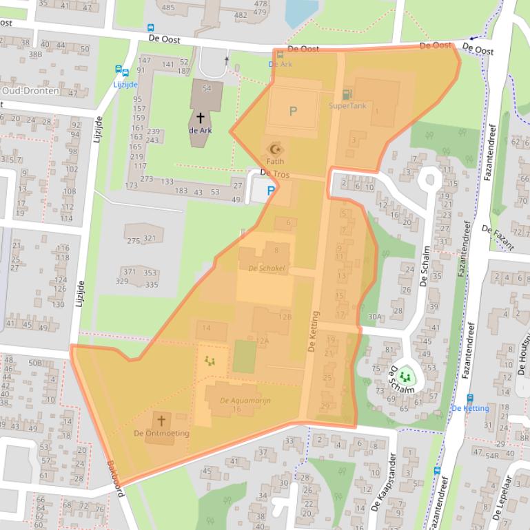Kaart van postcodegebied 8251LD.