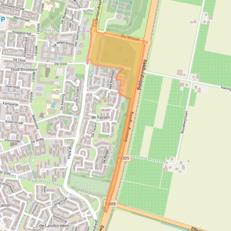 Kaart van postcodegebied 8251MJ.