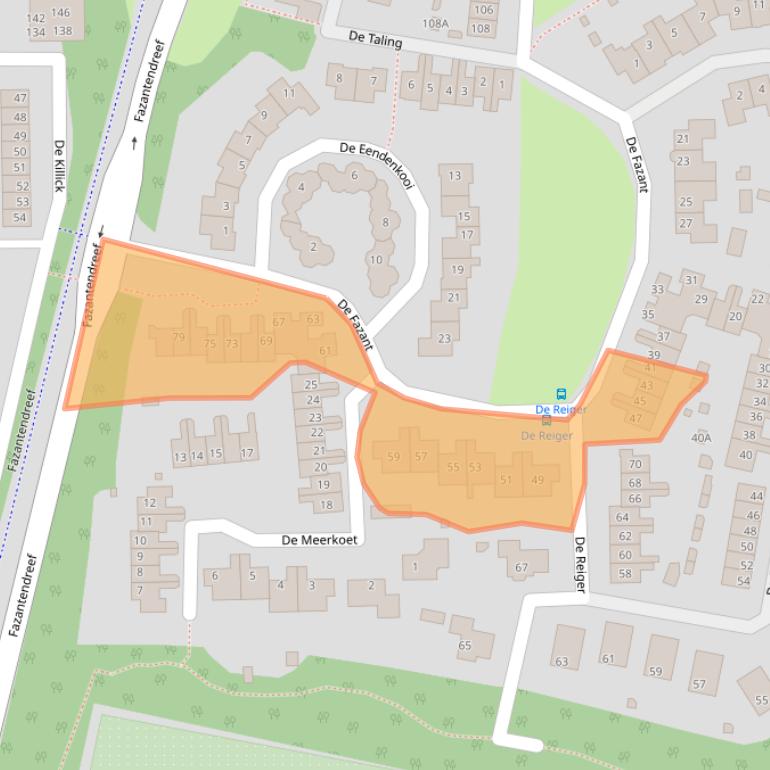 Kaart van postcodegebied 8251MZ.