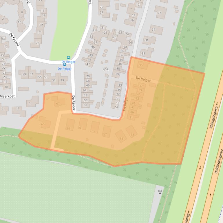 Kaart van postcodegebied 8251NJ.