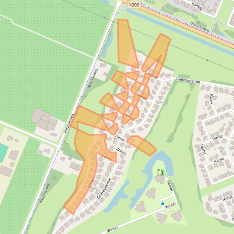 Kaart van postcodegebied 8251NM.